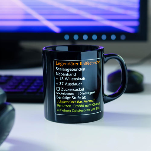 Zdjęcie produktu Legendarny kubek do kawy poziom 60 - przedmiot MMO Classic dla fanów