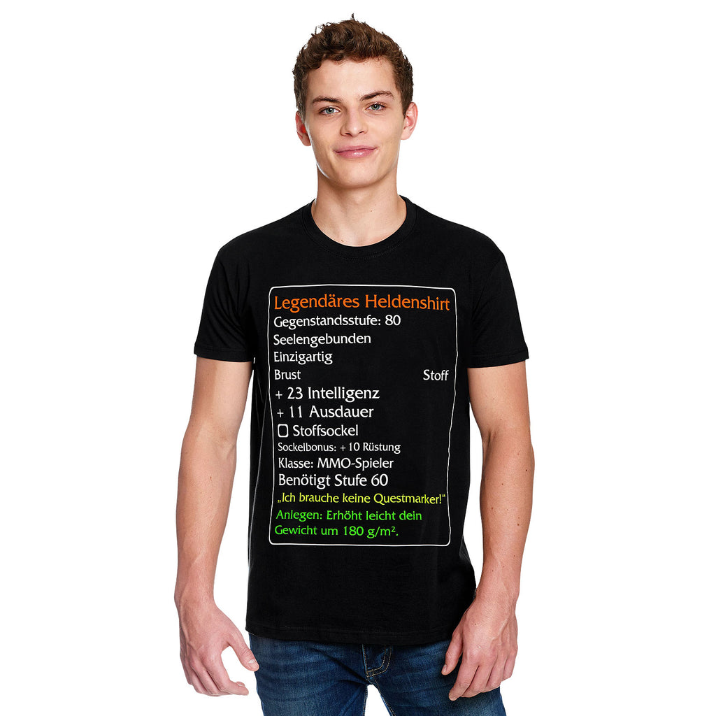 Zdjęcie produktu Koszulka Level-60-Item Legendarny Bohater Classic czarna
