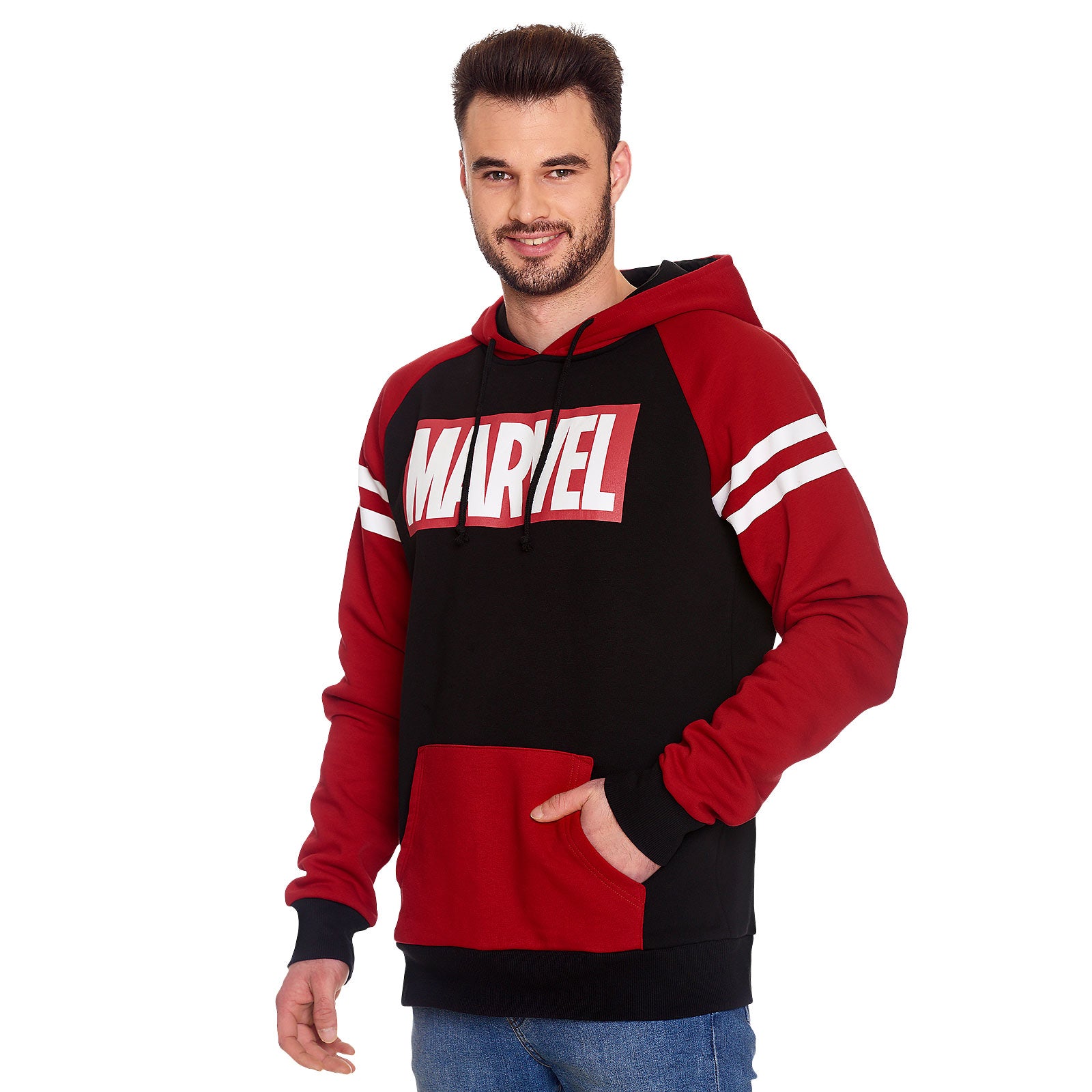 Zdjęcie produktu Marvel - Bluza z kapturem logo czerwono-czarna