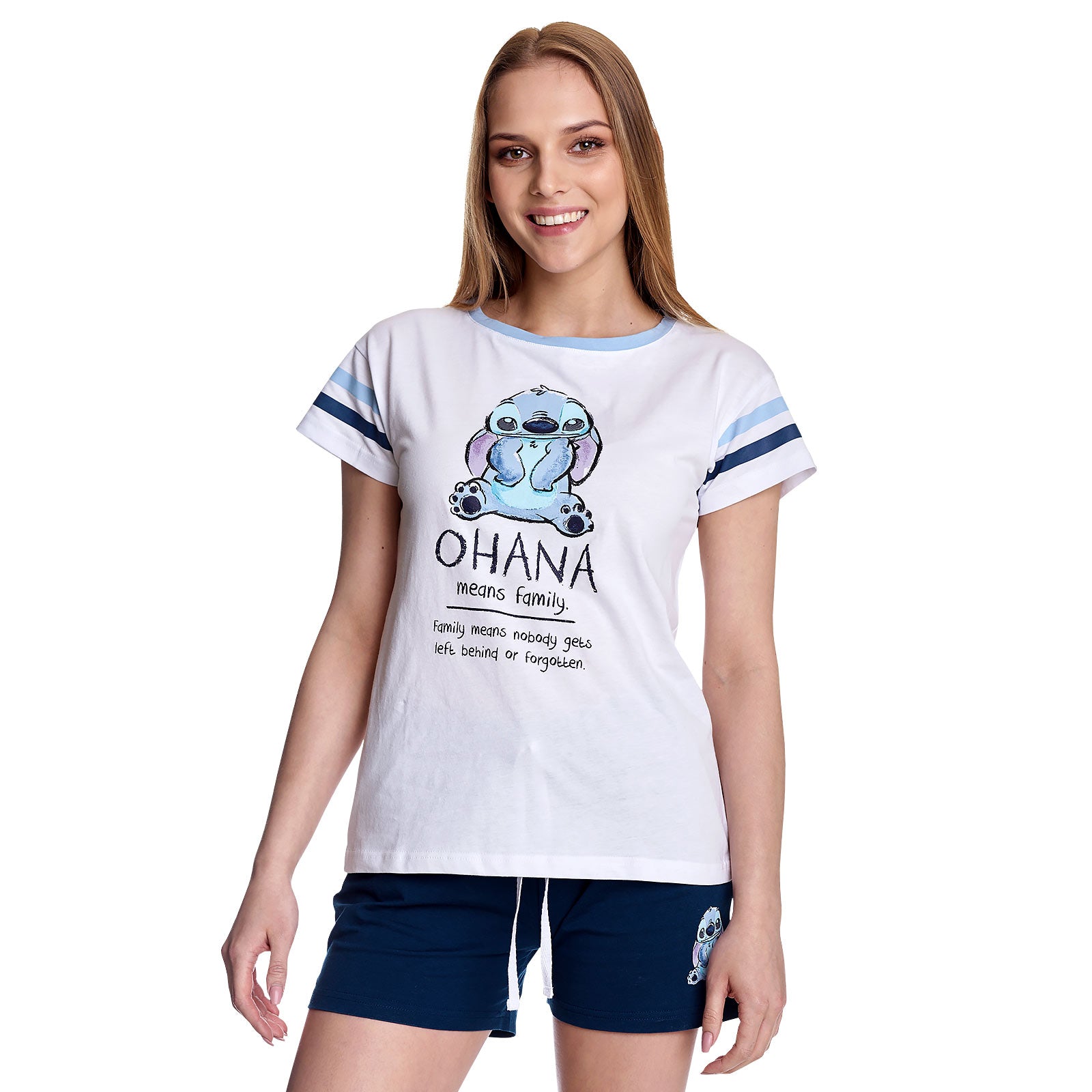 Zdjęcie produktu Lilo & Stitch - Ohana oznacza rodzinę krótka piżama damska