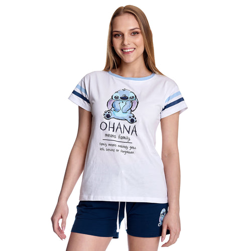Zdjęcie produktu Lilo & Stitch - Ohana oznacza rodzinę krótka piżama damska