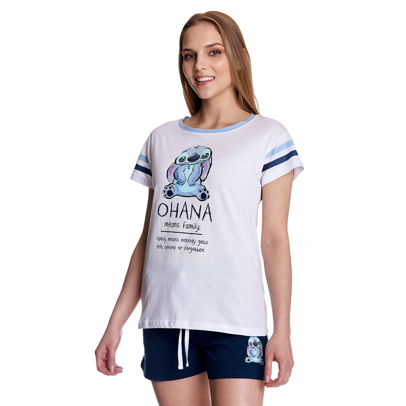 Zdjęcie produktu Lilo & Stitch - Ohana oznacza rodzinę krótka piżama damska