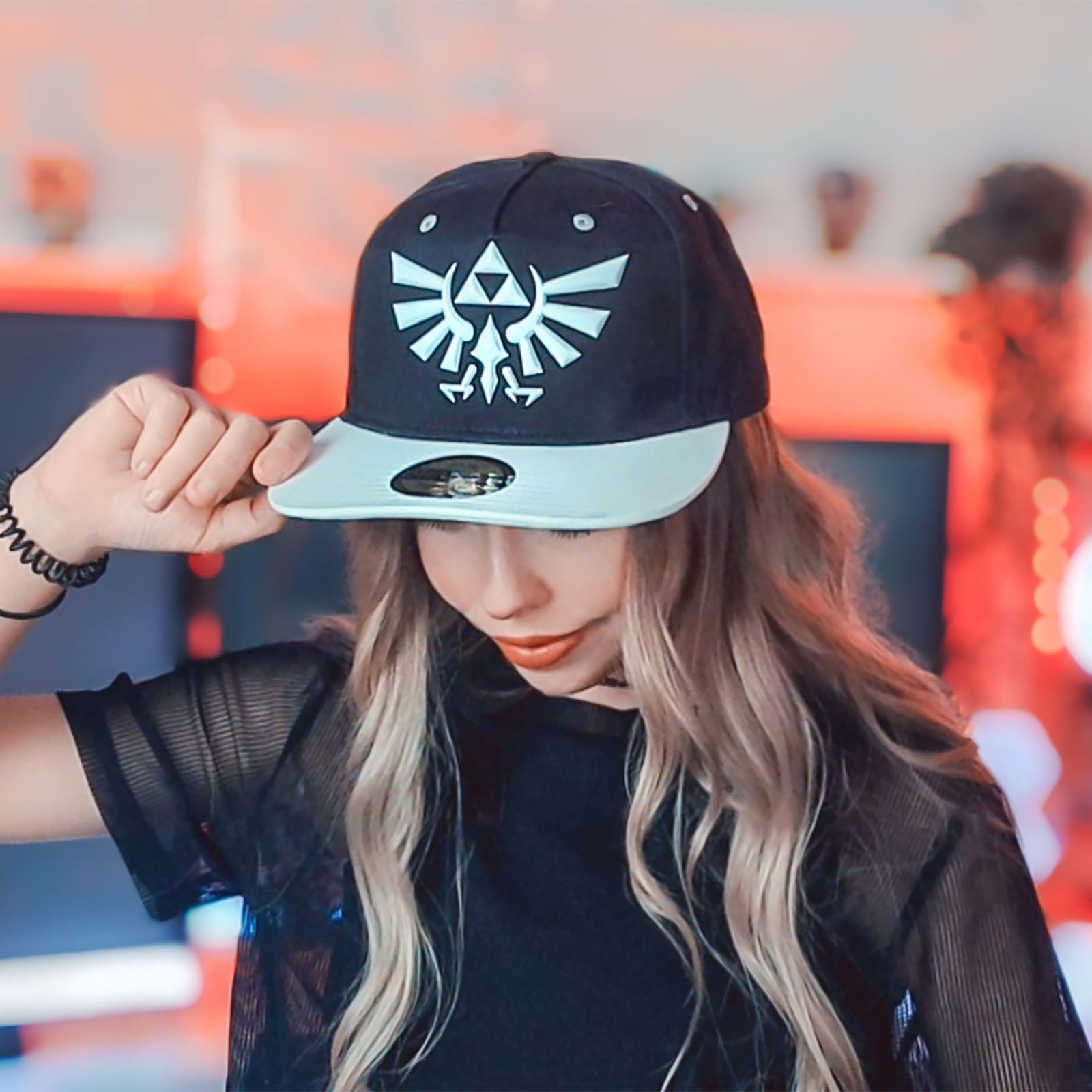 Zdjęcie produktu Zelda - Czapka Snapback Hyrule Logo czarno-biała