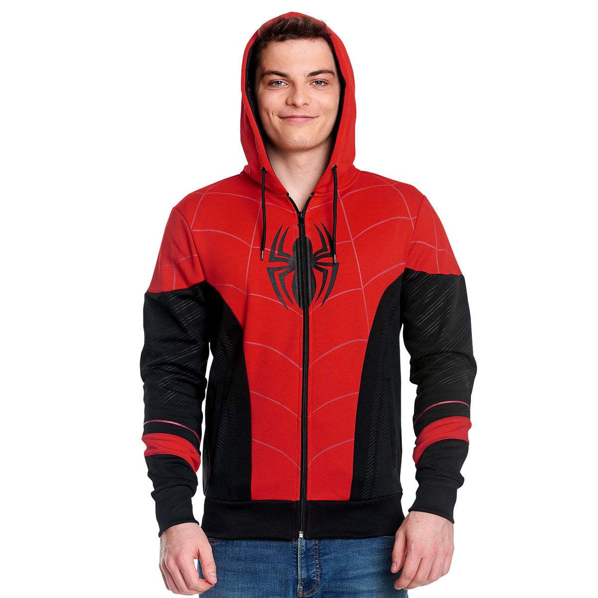 Zdjęcie produktu Spider-Man - Czerwona i Czarna Kurtka z Kapturem
