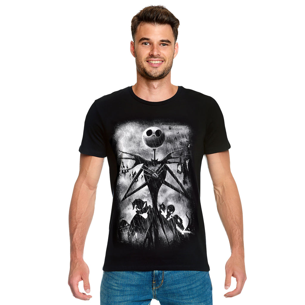 Zdjęcie produktu Nightmare Before Christmas - Jack Stormy Skies T-Shirt czarne
