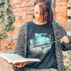Zdjęcie produktu Harry Potter - Koszulka szkic Hogwarts at Night czarna