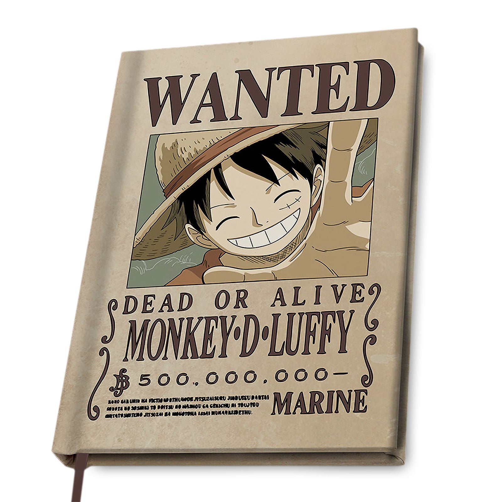 Zdjęcie produktu One Piece - Wanted Luffy Notes A5