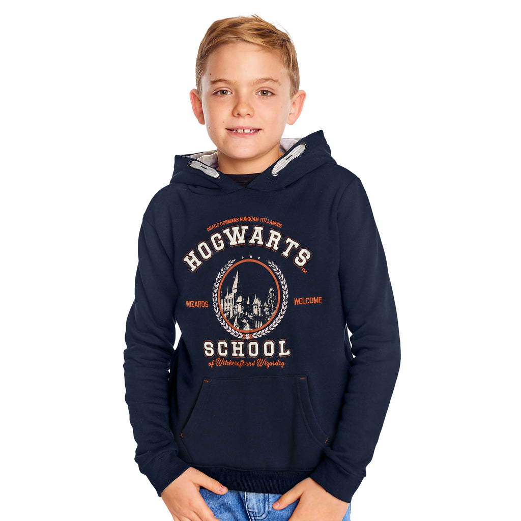 Zdjęcie produktu Harry Potter - Hogwarts School Dziecięca Bluza z Kapturem Niebieska