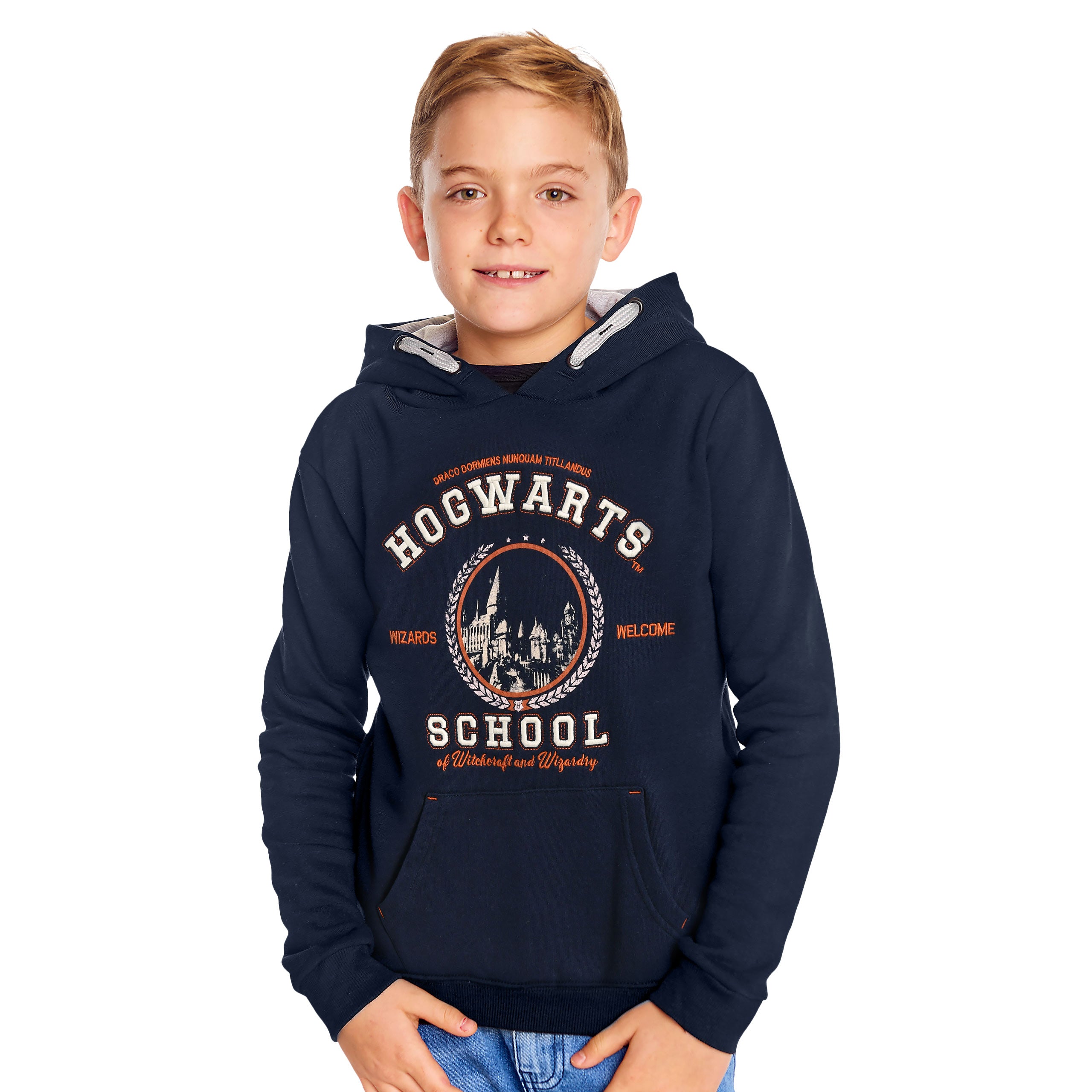 Zdjęcie produktu Harry Potter - Hogwarts School Dziecięca Bluza z Kapturem Niebieska