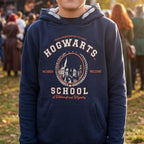 Zdjęcie produktu Harry Potter - Hogwarts School Dziecięca Bluza z Kapturem Niebieska