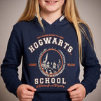 Zdjęcie produktu Harry Potter - Hogwarts School Dziecięca Bluza z Kapturem Niebieska