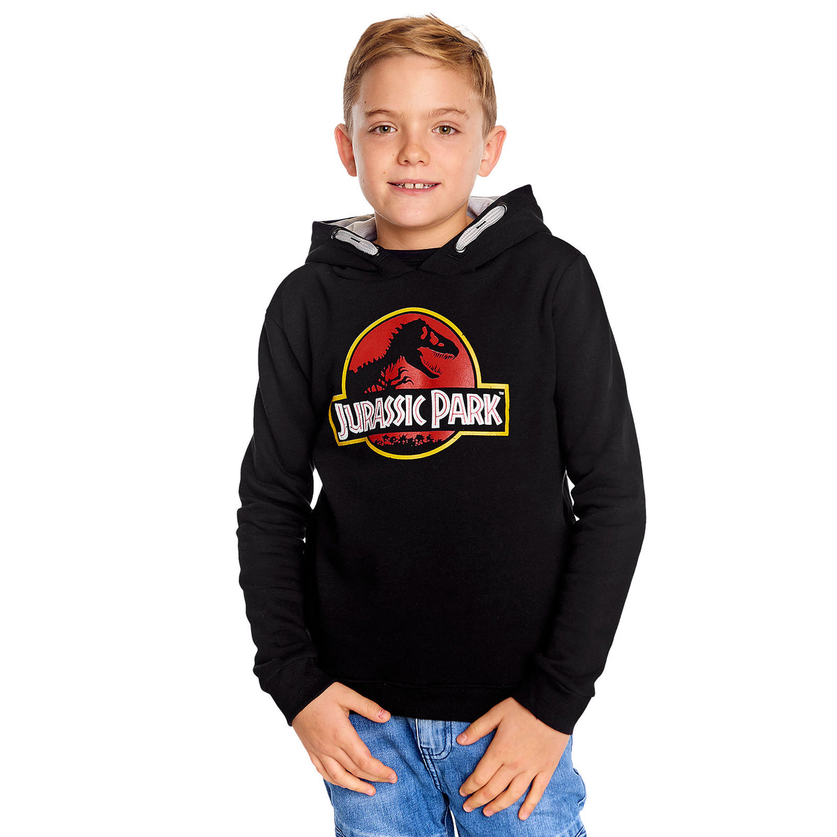 Zdjęcie produktu Jurassic Park - Logo filmu Bluza z kapturem dla dzieci czarna
