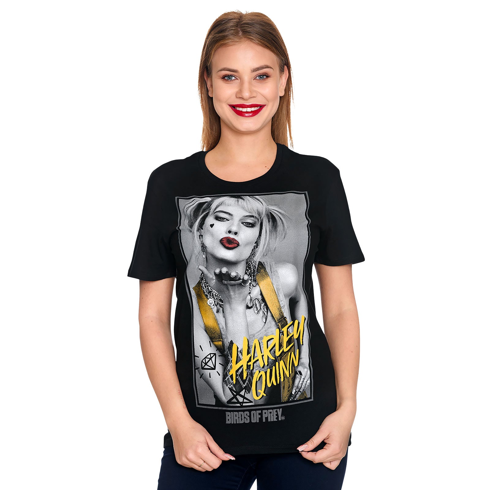 Zdjęcie produktu Birds of Prey - Harley Kiss T-Shirt czarne