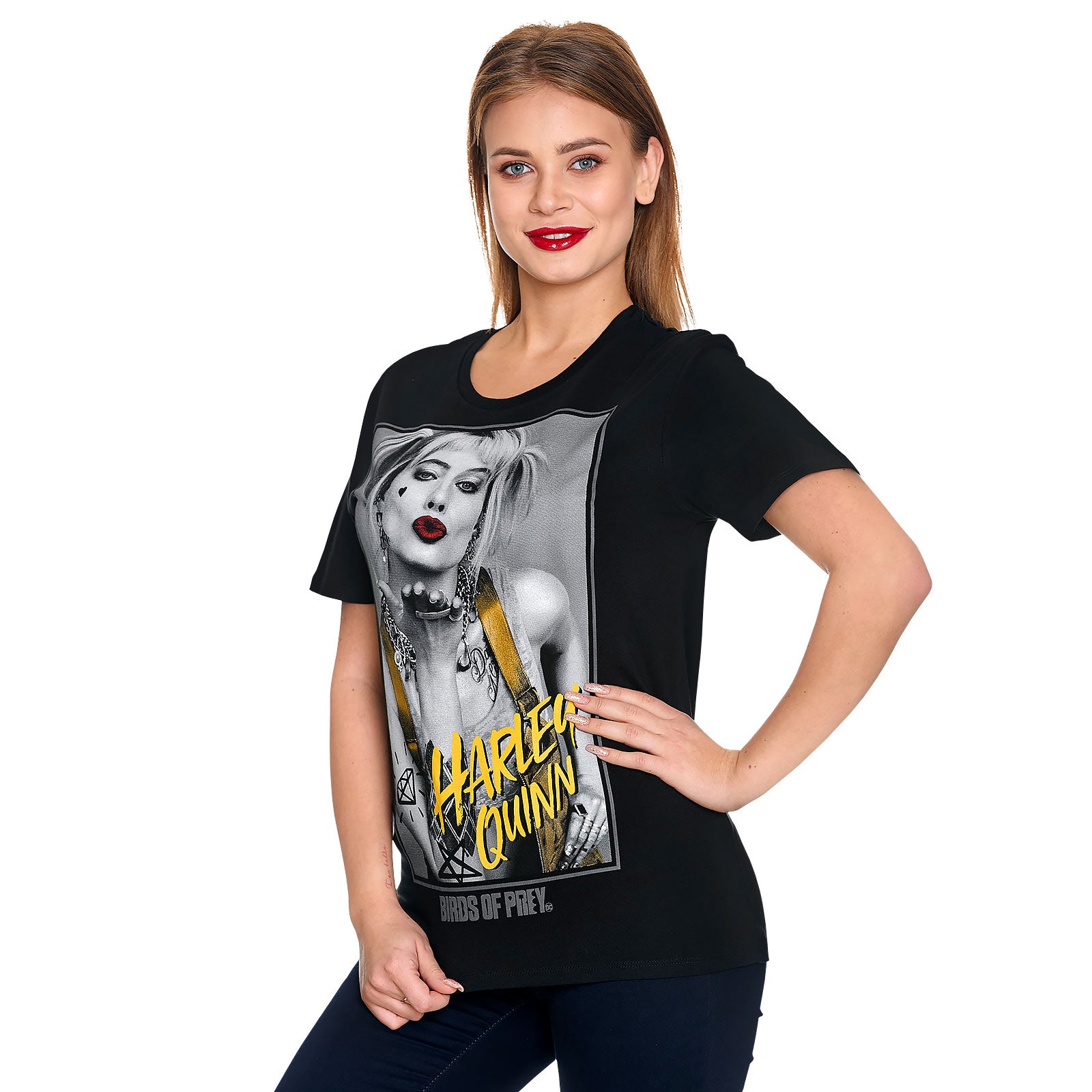 Zdjęcie produktu Birds of Prey - Harley Kiss T-Shirt czarne