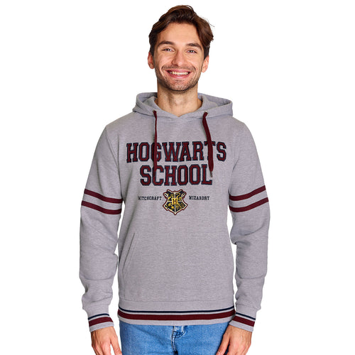 Zdjęcie produktu Harry Potter - Szara bluza z kapturem Hogwarts School