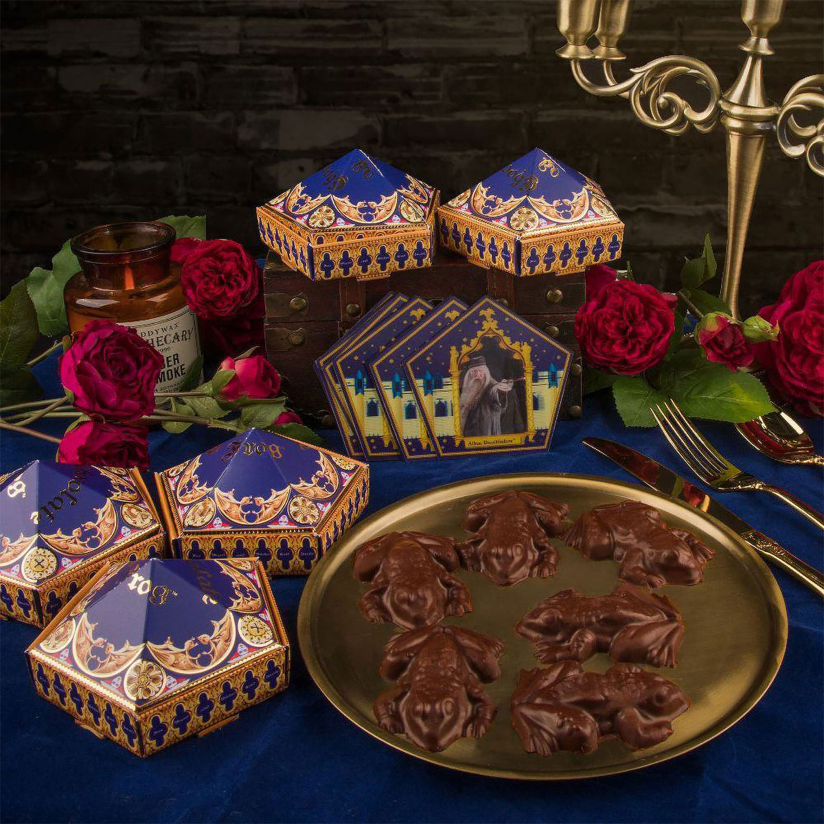 Zdjęcie produktu Zestaw form na pralinki w kształcie czekoladowych żab z kartami kolekcjonerskimi - Harry Potter