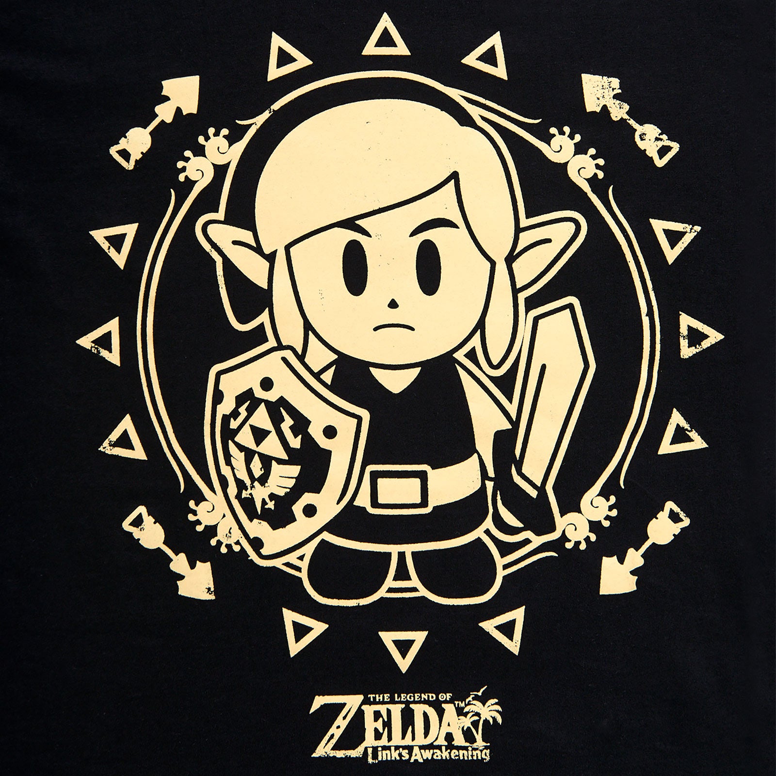 Zdjęcie produktu Zelda - Link's Awakening Tribal T-Shirt czarne