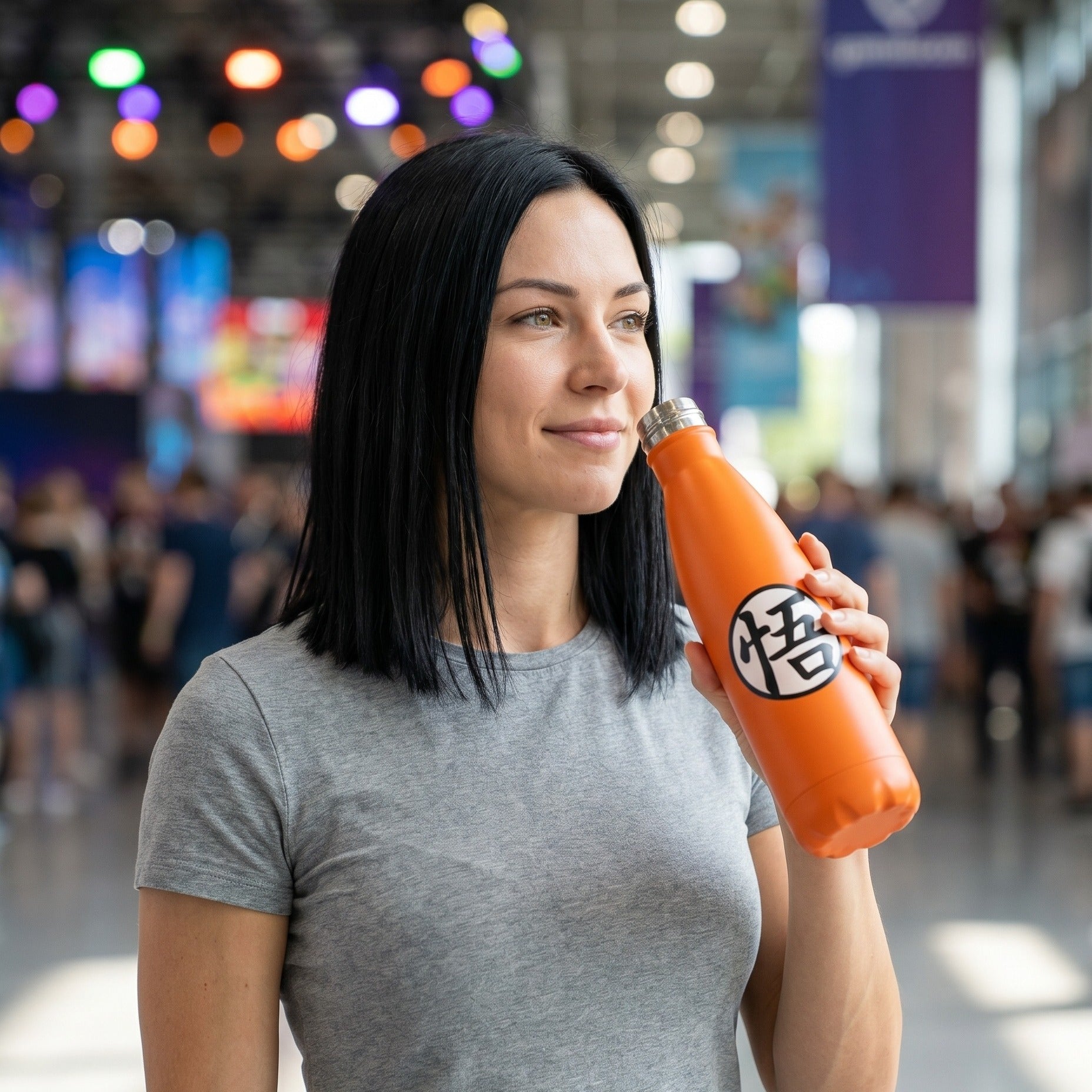 Zdjęcie produktu Dragon Ball Z - Butelka na napoje z symbolem Goku Kanji