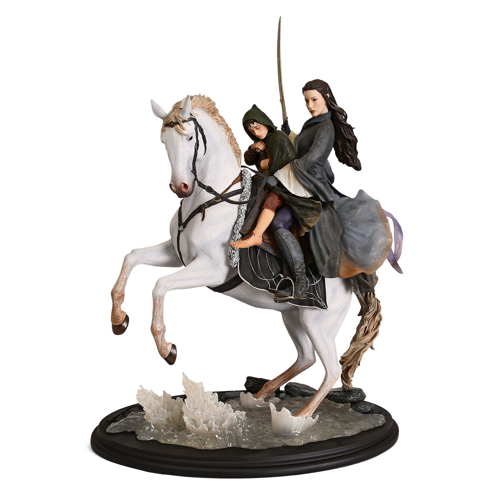 Zdjęcie produktu Władca Pierścieni - Arwen i Frodo na Asfaloth Figurka 48 cm deluxe