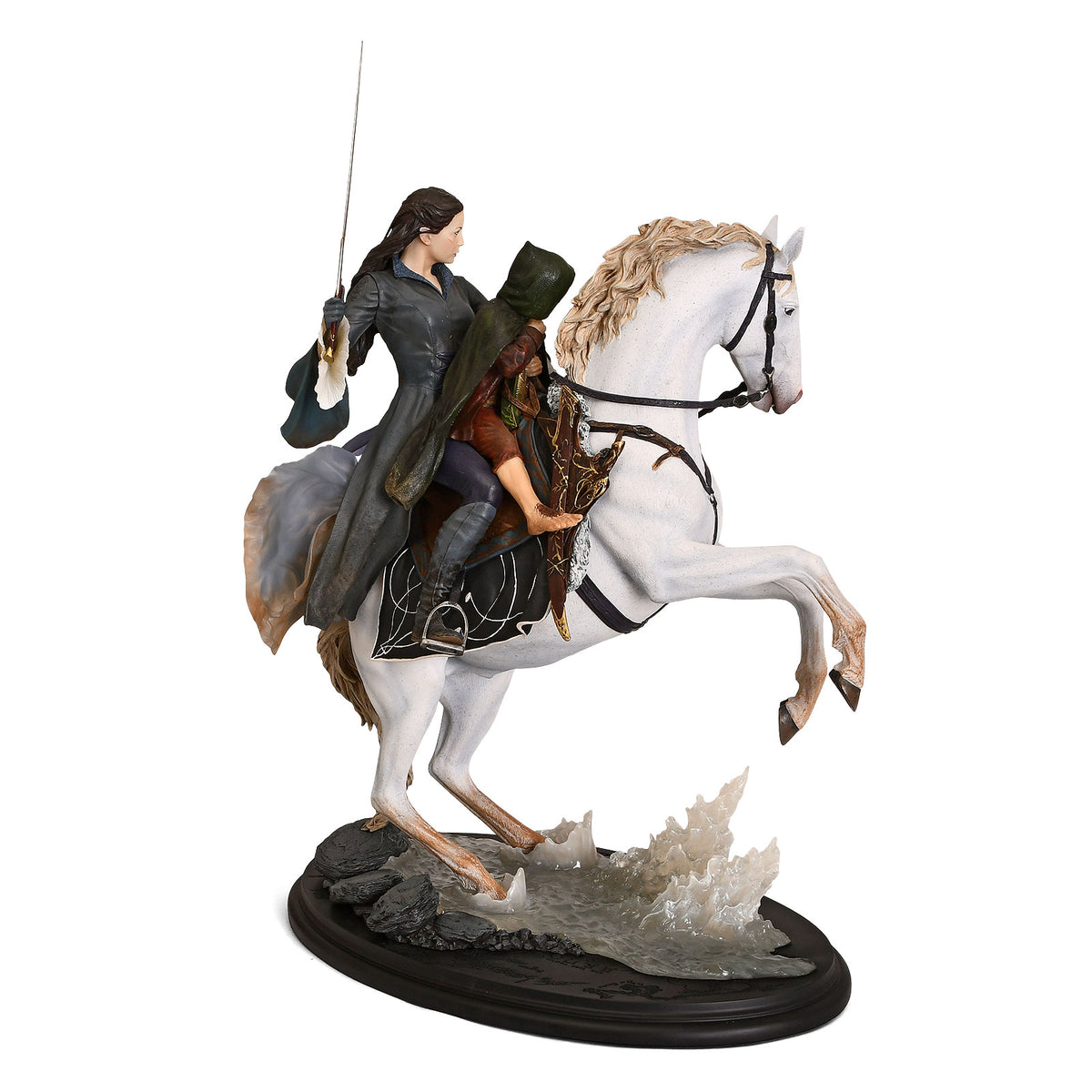 Zdjęcie produktu Władca Pierścieni - Arwen i Frodo na Asfaloth Figurka 48 cm deluxe