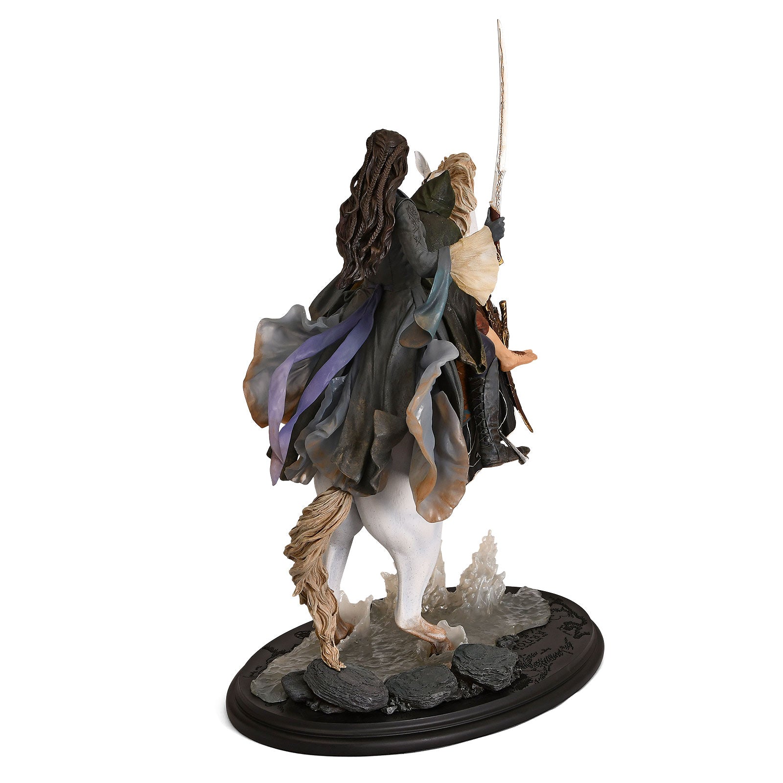 Zdjęcie produktu Władca Pierścieni - Arwen i Frodo na Asfaloth Figurka 48 cm deluxe