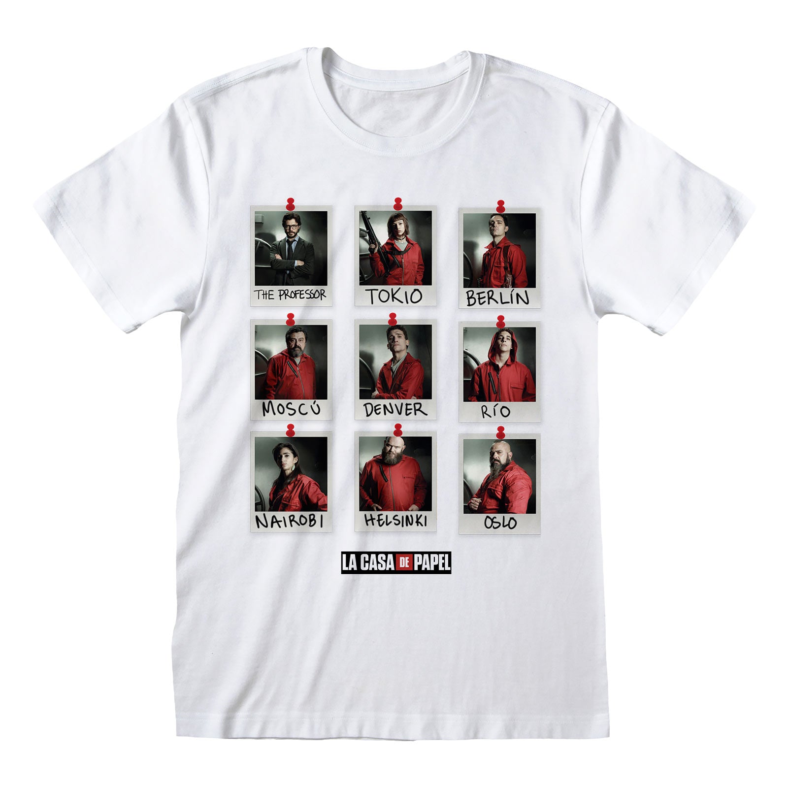 Product image Money Heist - Polaroid T-Shirt white