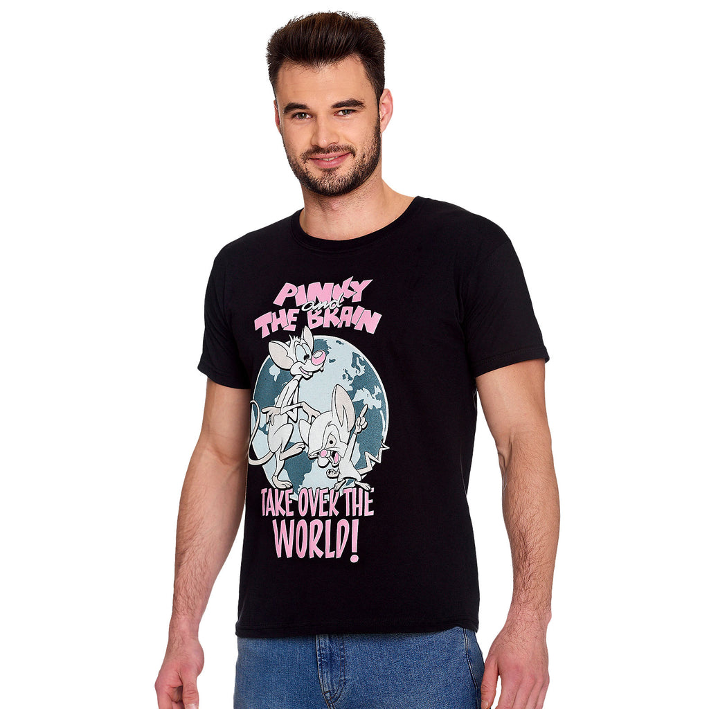 Zdjęcie produktu Pinky i Mózg - Take Over The World T-Shirt czarne