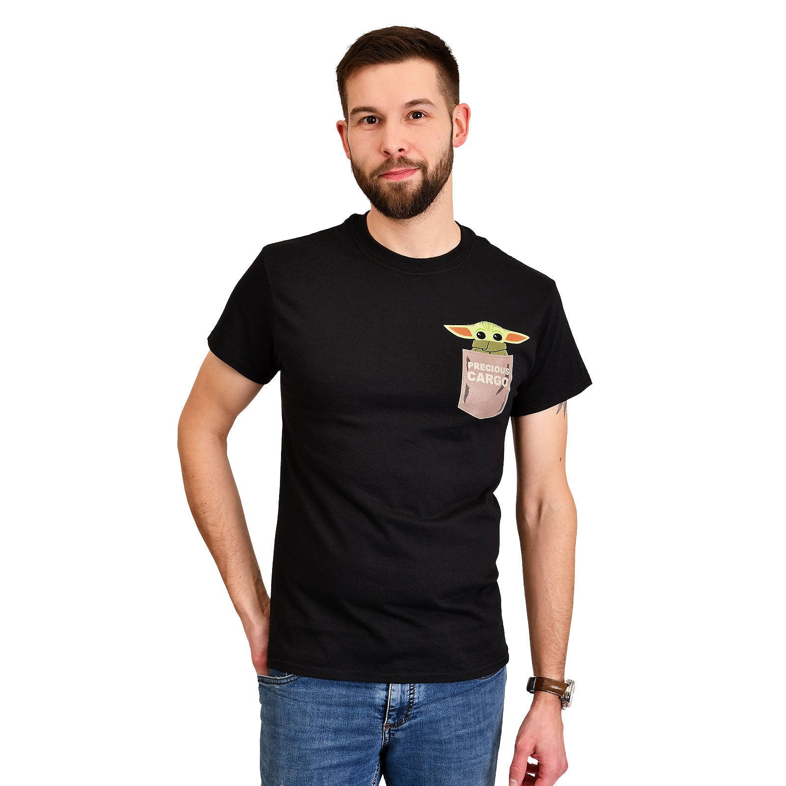 Zdjęcie produktu The Child Precious Cargo T-Shirt czarne - Star Wars The Mandalorian