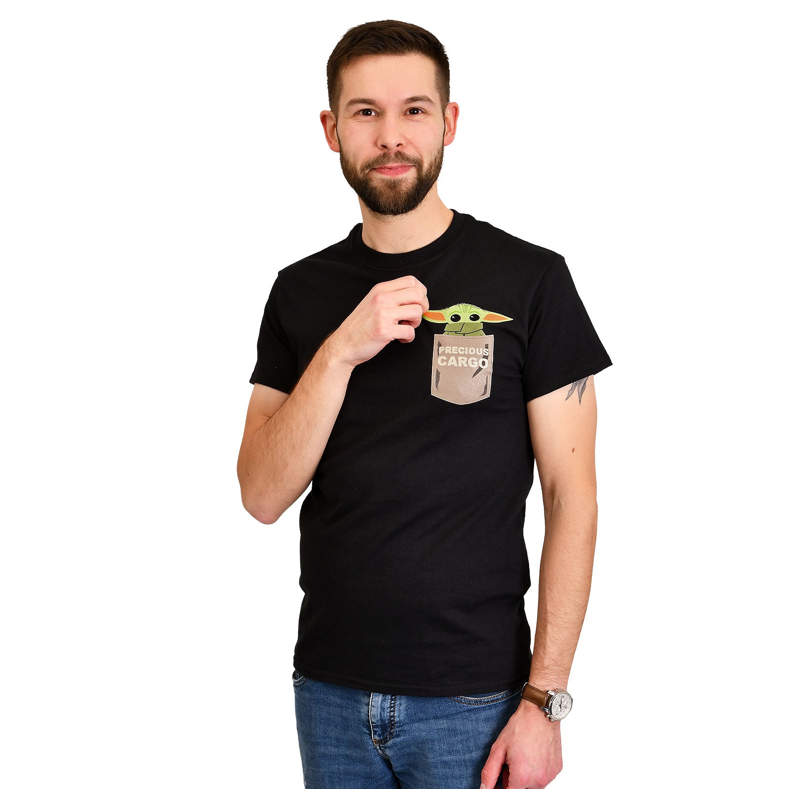 Zdjęcie produktu The Child Precious Cargo T-Shirt czarne - Star Wars The Mandalorian