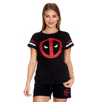 Zdjęcie produktu Deadpool - Logo Piżama krótka damska czarna