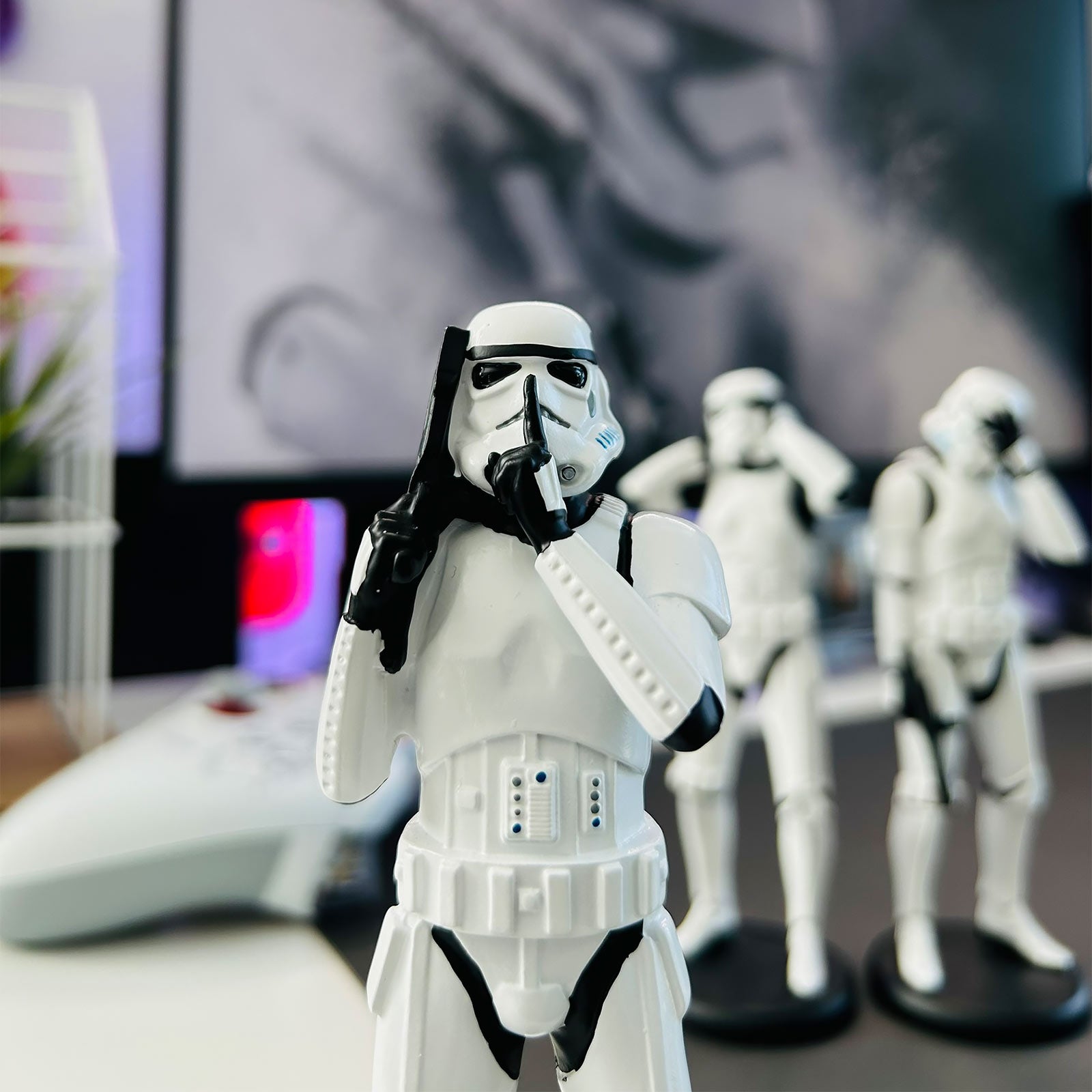 Zdjęcie produktu Oryginalny zestaw figurek Stormtrooper Nie Widzę, Nie Słyszę, Nie Mówię