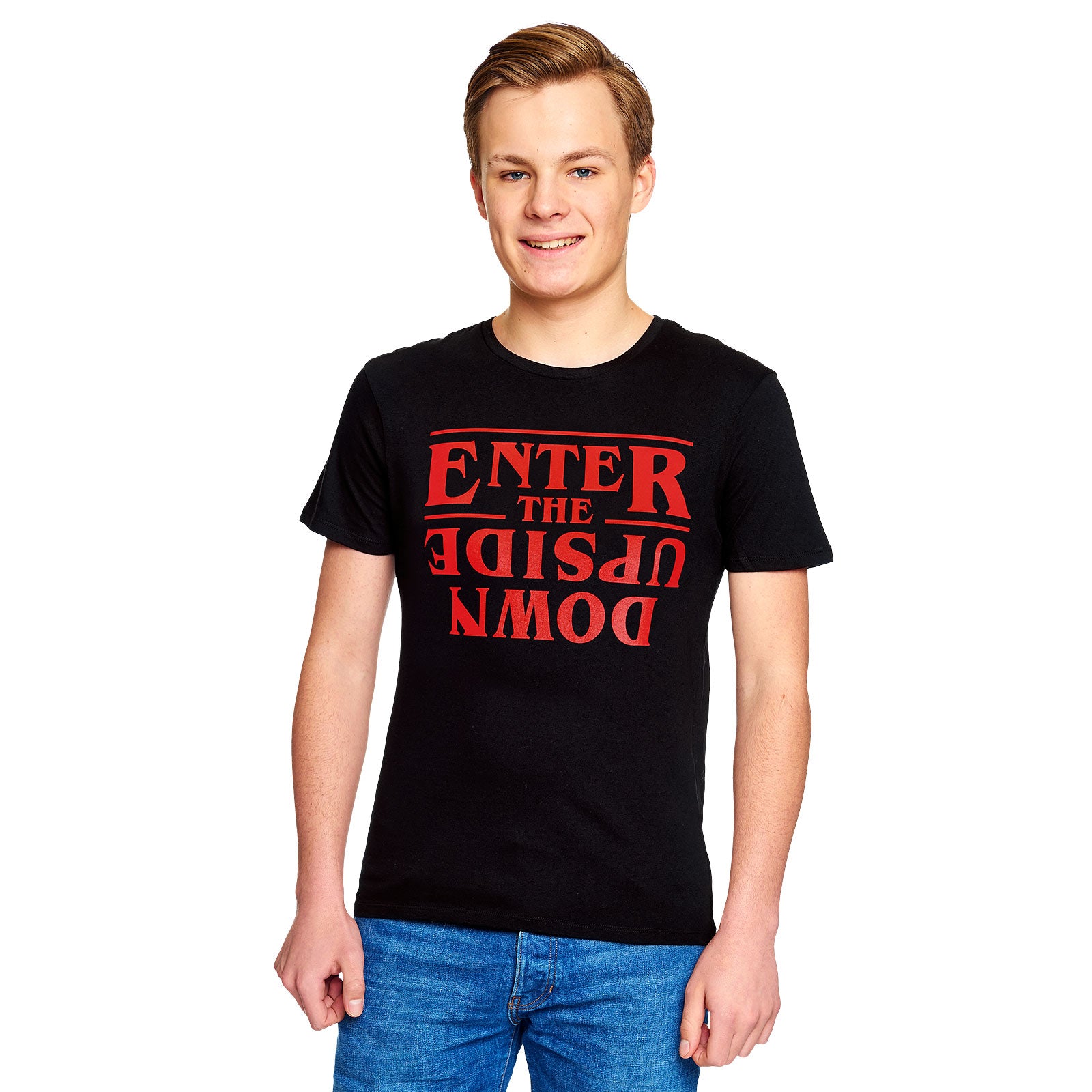 Zdjęcie produktu Enter The Upside Down T-Shirt dla fanów Stranger Things