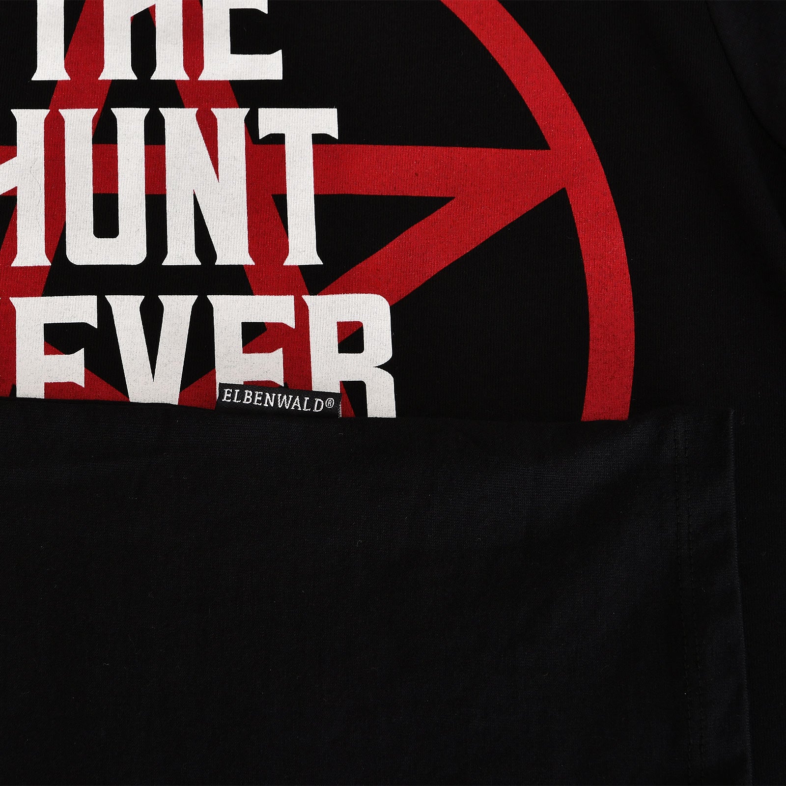 Zdjęcie produktu Koszulka The Hunt Never Ends dla fanów Supernatural czarna