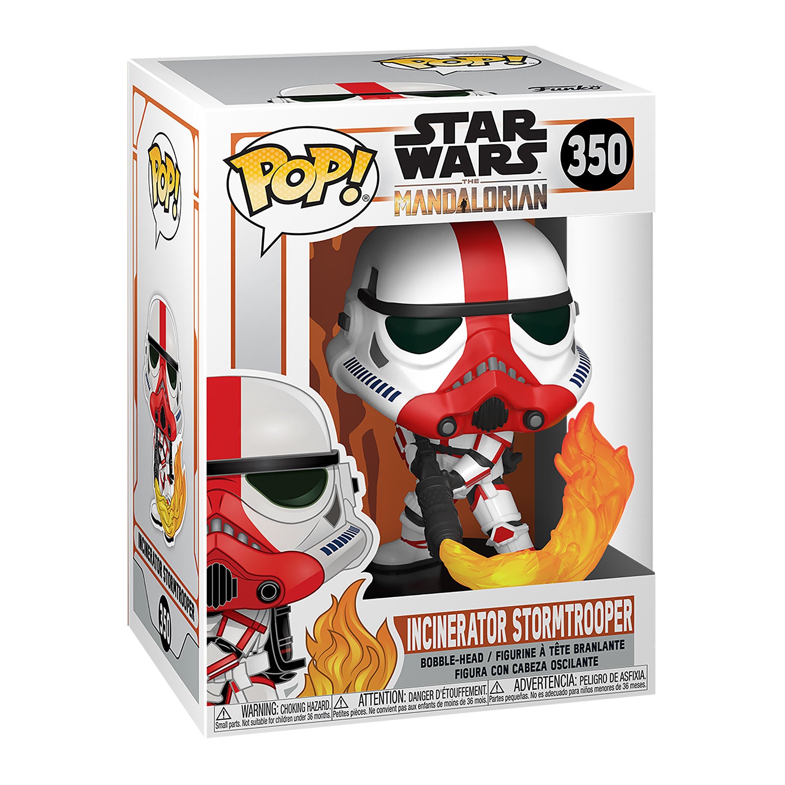 Zdjęcie produktu Figurka Funko Pop Incinerator Stormtrooper z ruchomą głową - Star Wars The Mandalorian