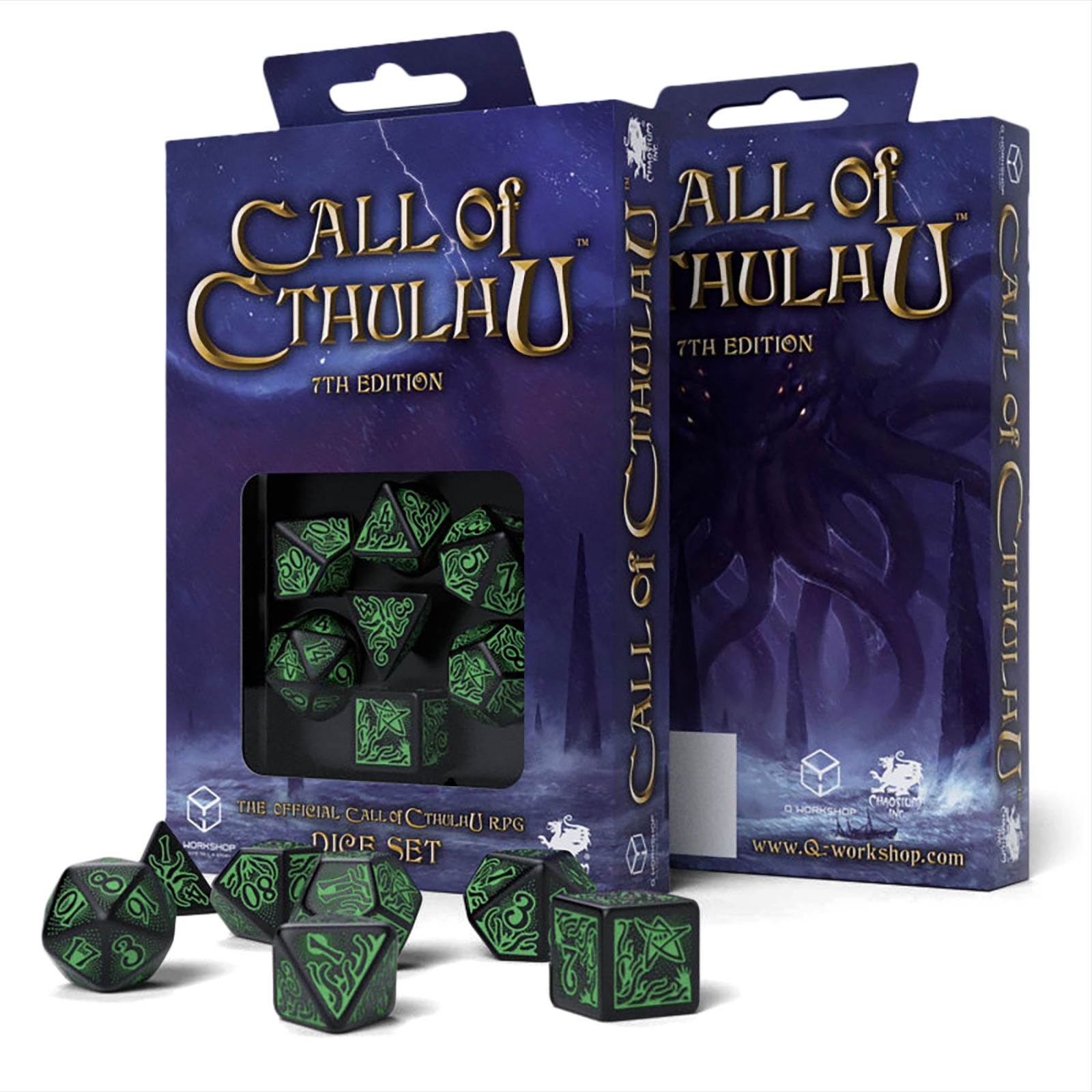 Zdjęcie produktu Zestaw kości Call of Cthulhu RPG 7th Edition 7-częściowy czarny