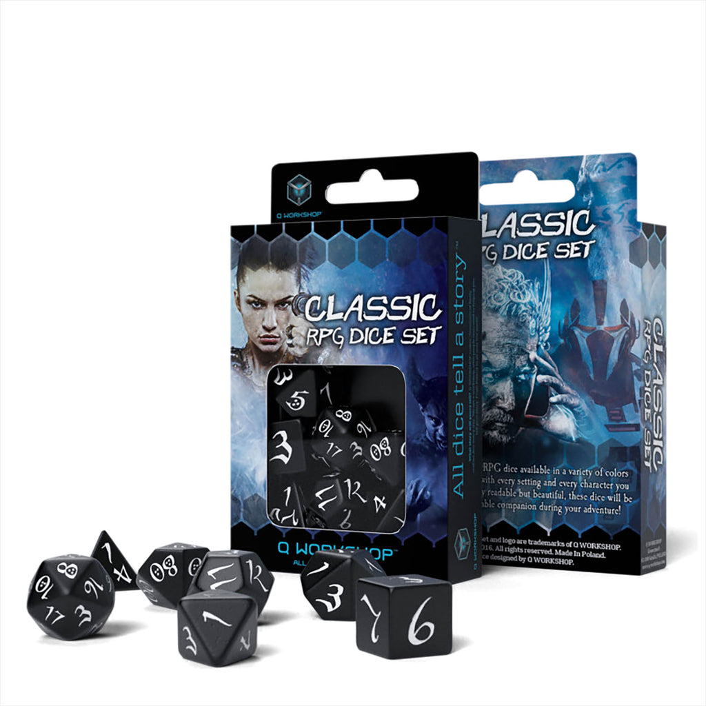 Zdjęcie produktu Klasyczny zestaw kości RPG 7-częściowy czarny