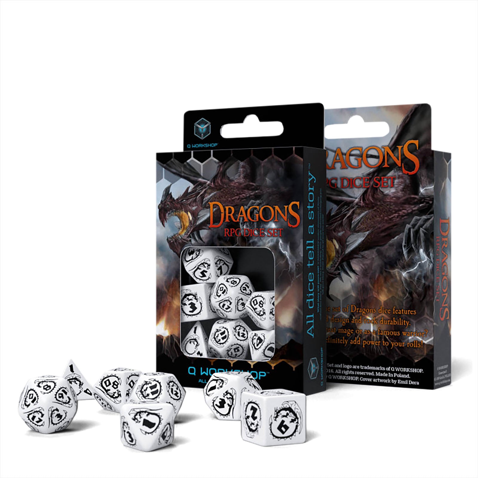 Product image Dragons RPG Dice Set 7pcs white