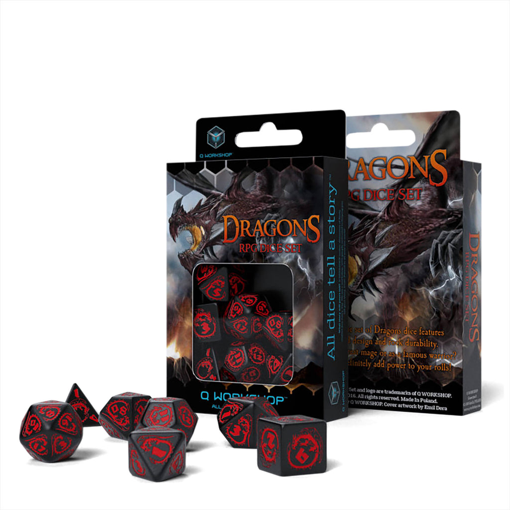 Product image Dragons RPG Dice Set 7pcs black