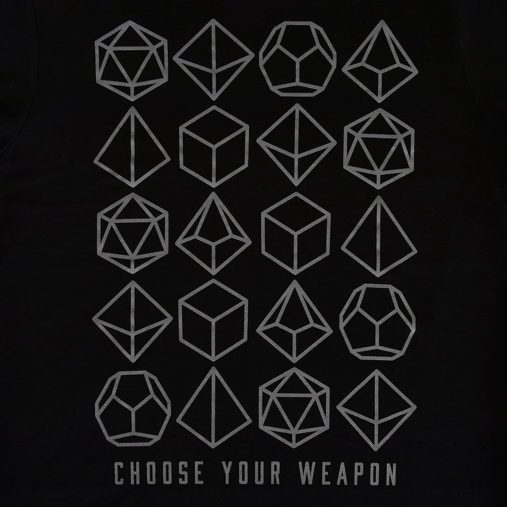 Zdjęcie produktu Choose Your Weapon Dice T-Shirt czarne