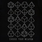 Zdjęcie produktu Choose Your Weapon Dice T-Shirt czarne