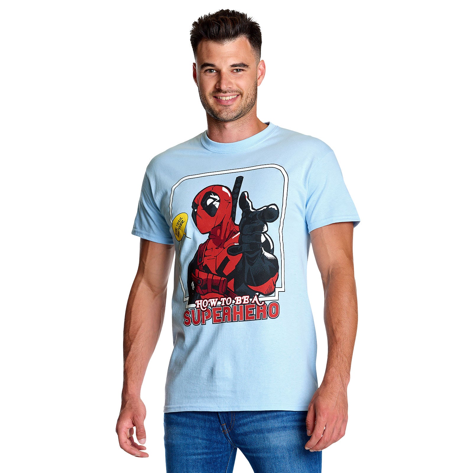 Zdjęcie produktu Deadpool - Jak zostać superbohaterem T-shirt niebieski