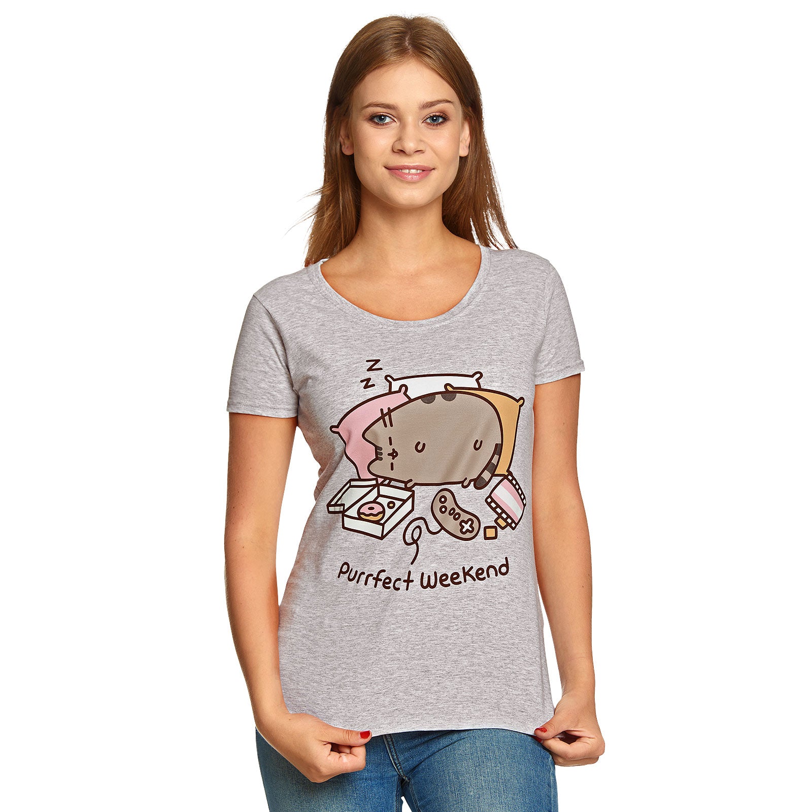 Zdjęcie produktu Pusheen - Purrfect Weekend damska koszulka szara