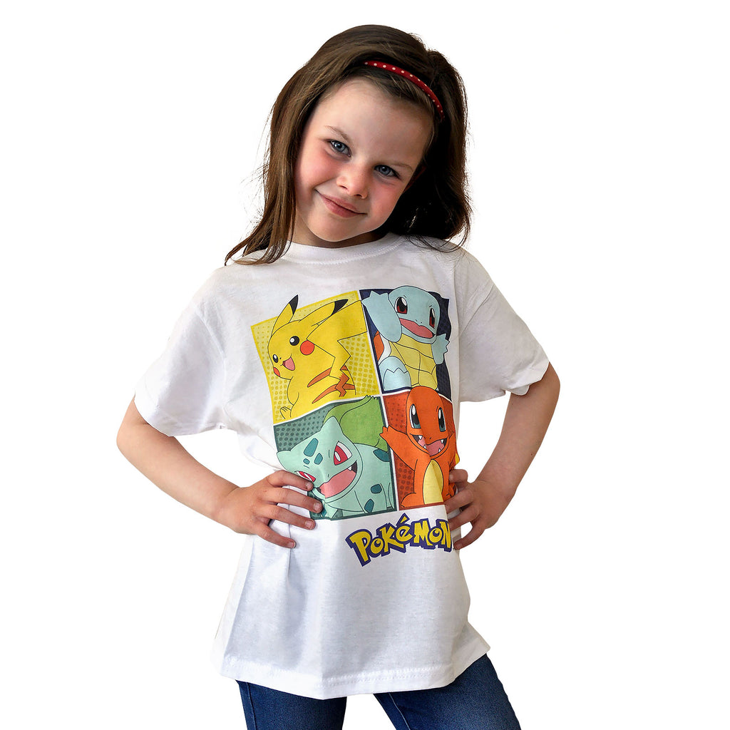 Zdjęcie produktu Pokemon - Kanto-Starter T-Shirt dziecięcy biały