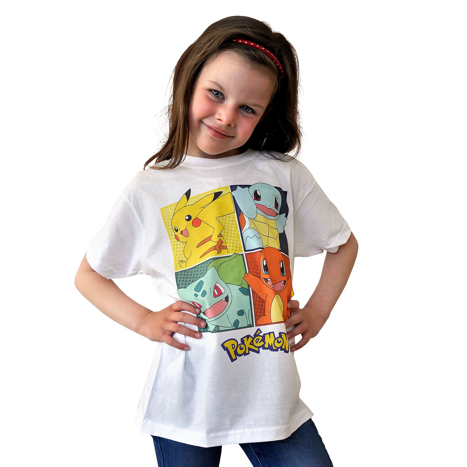 Zdjęcie produktu Pokemon - Kanto-Starter T-Shirt dziecięcy biały