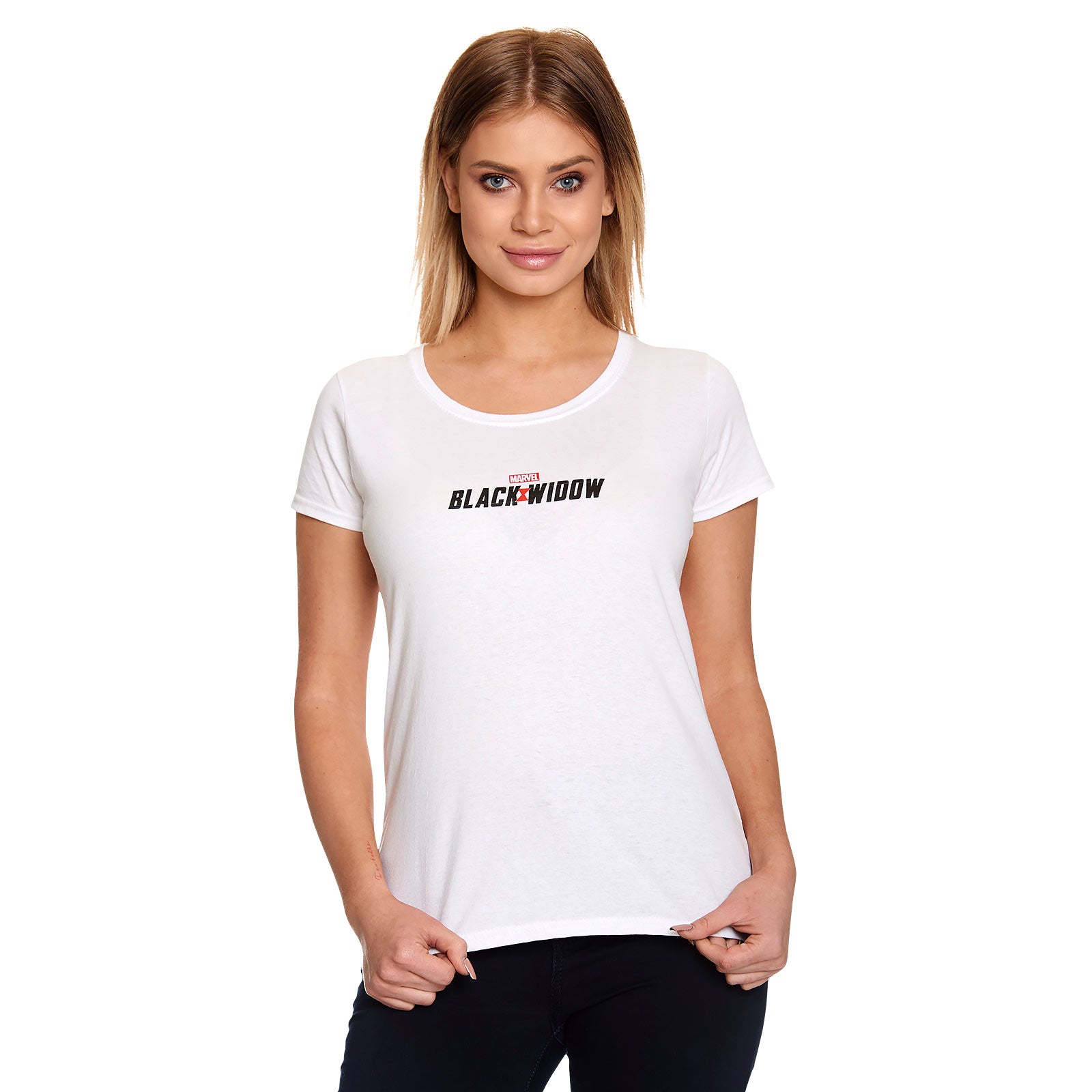 Zdjęcie produktu Black Widow - Big Face T-Shirt damskie białe