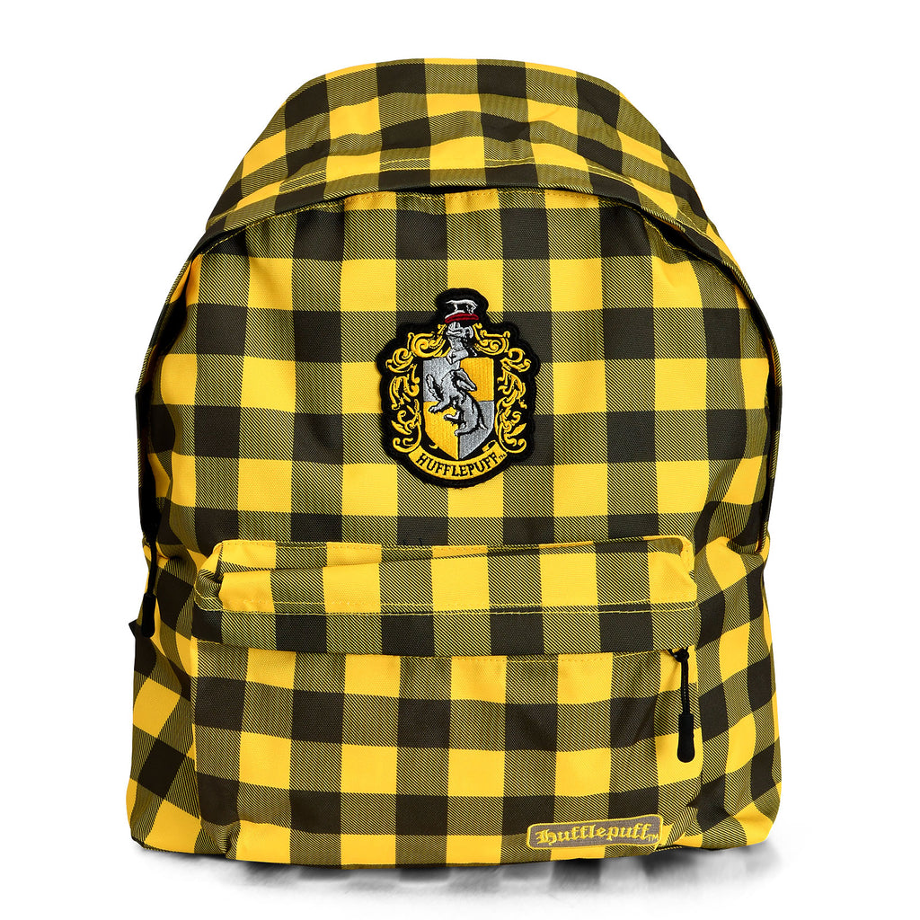 Zdjęcie produktu Harry Potter - Plecak w kratę z herbem Hufflepuff
