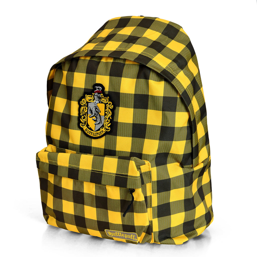 Zdjęcie produktu Harry Potter - Plecak w kratę z herbem Hufflepuff