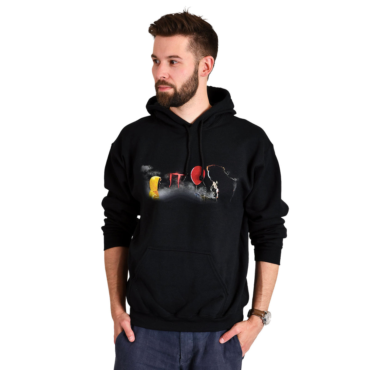 Zdjęcie produktu Stephen Kings TO - Pennywise i Georgie Bluza z kapturem czarna