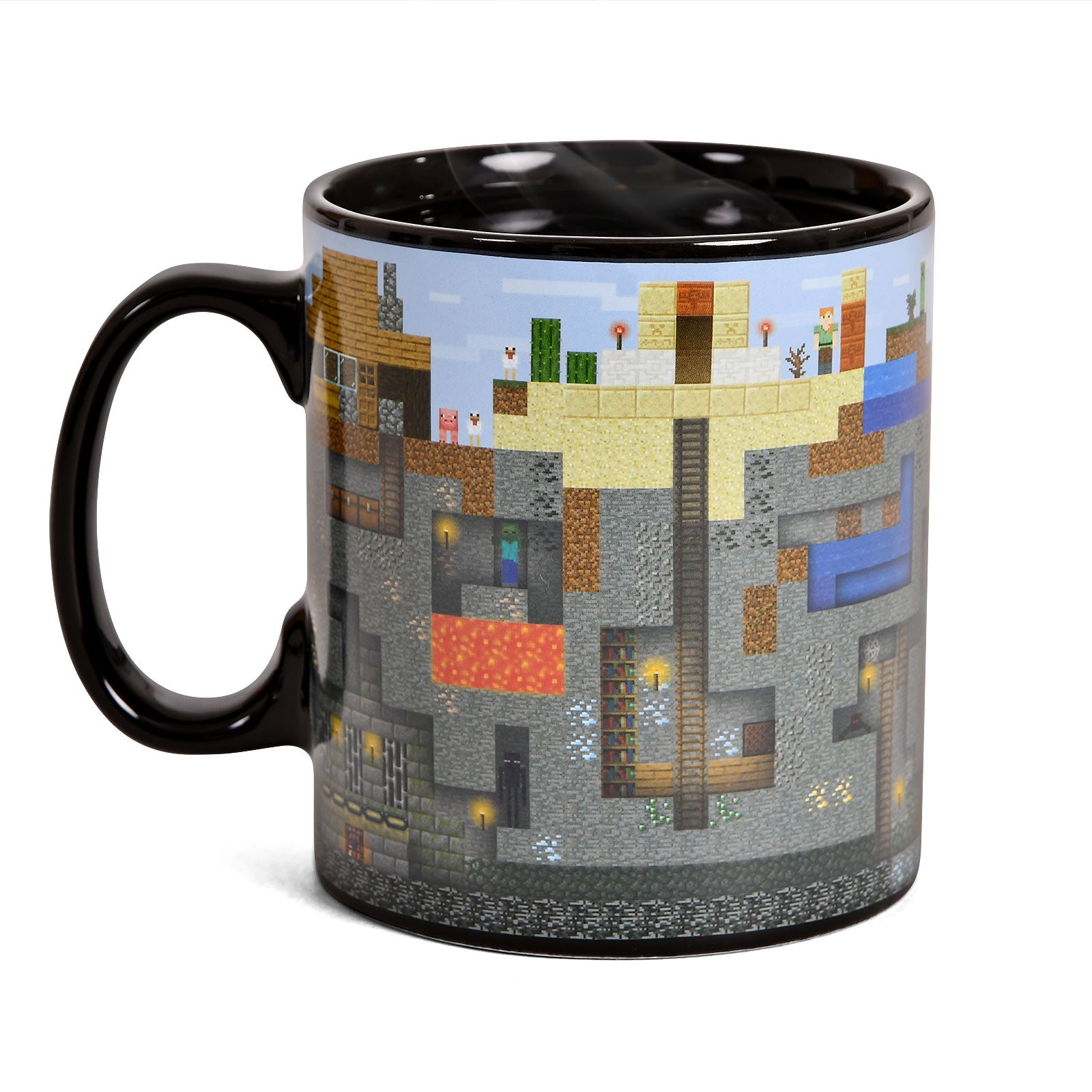 Zdjęcie produktu Minecraft - Pixelowy Świat Kubek z Efektem Termicznym