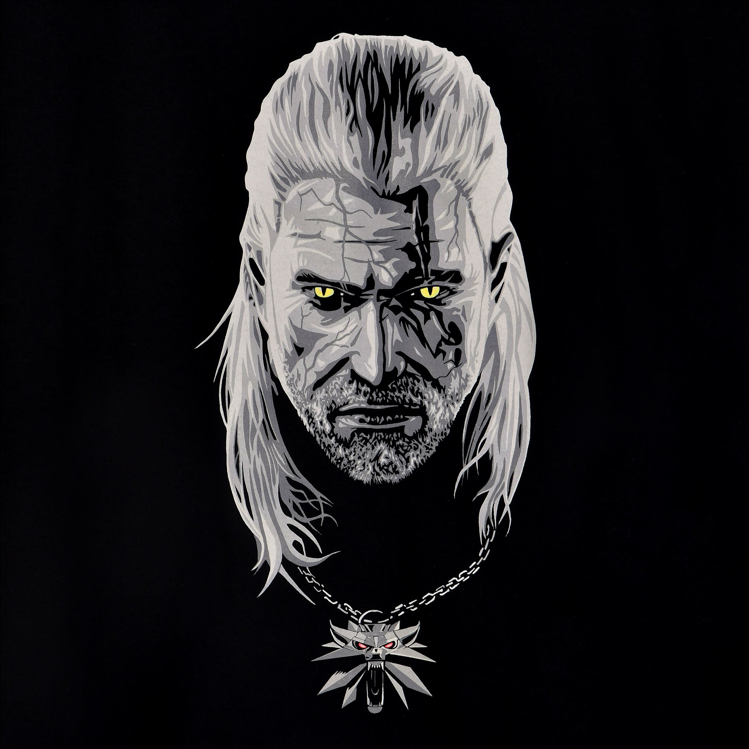 Zdjęcie produktu Wiedźmin - Zatruty Geralt Glow in the Dark T-Shirt czarny